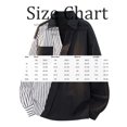 thumbnail image 3 of Men’s Loose‑Fit Asymmetrical Striped Patchwork Shirt, Oversized Color‑Block Long Sleeve Lapel Shirt Jacket, Comfort‑Focused Top For Daily Outings Dating And Light Outdoor Use, 3 of 6