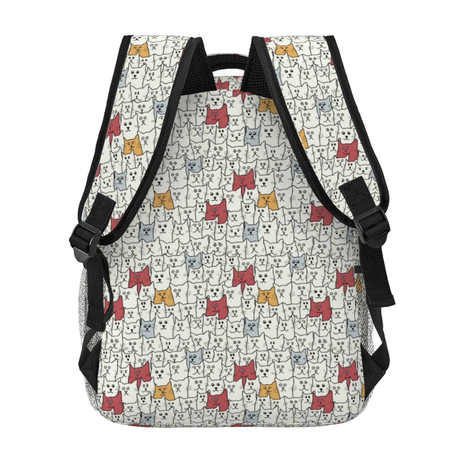 Xecao Funny Cat White Backpack, a stylish and functional choice for both men and women, is the perfect basic bookbag for college, work, or travel