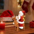 thumbnail image 4 of Reindeer Riding Santa Santa C Laus Toy Santa Riding Reindeer Animated With Movement And Festive Melodies For, 4 of 6