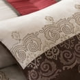 thumbnail image 5 of Madison Park 7-Piece Polyester Jacquard Comforter Set with Embroidery in Red, 5 of 5