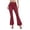 Red, variant on Women's Mesh Trousers Women's Transparent Flared Trousers with High Waist Glitter Trousers Long Party Trousers Glitter Flared Trousers Casual Rompers for Women Long Pant L