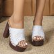 thumbnail image 3 of MKLEKYY Sandalias Flexi de Plataforma Con Tiras En El Tobillo y Tacón de Moda para Mujer Con Tachuelas, 3 of 4