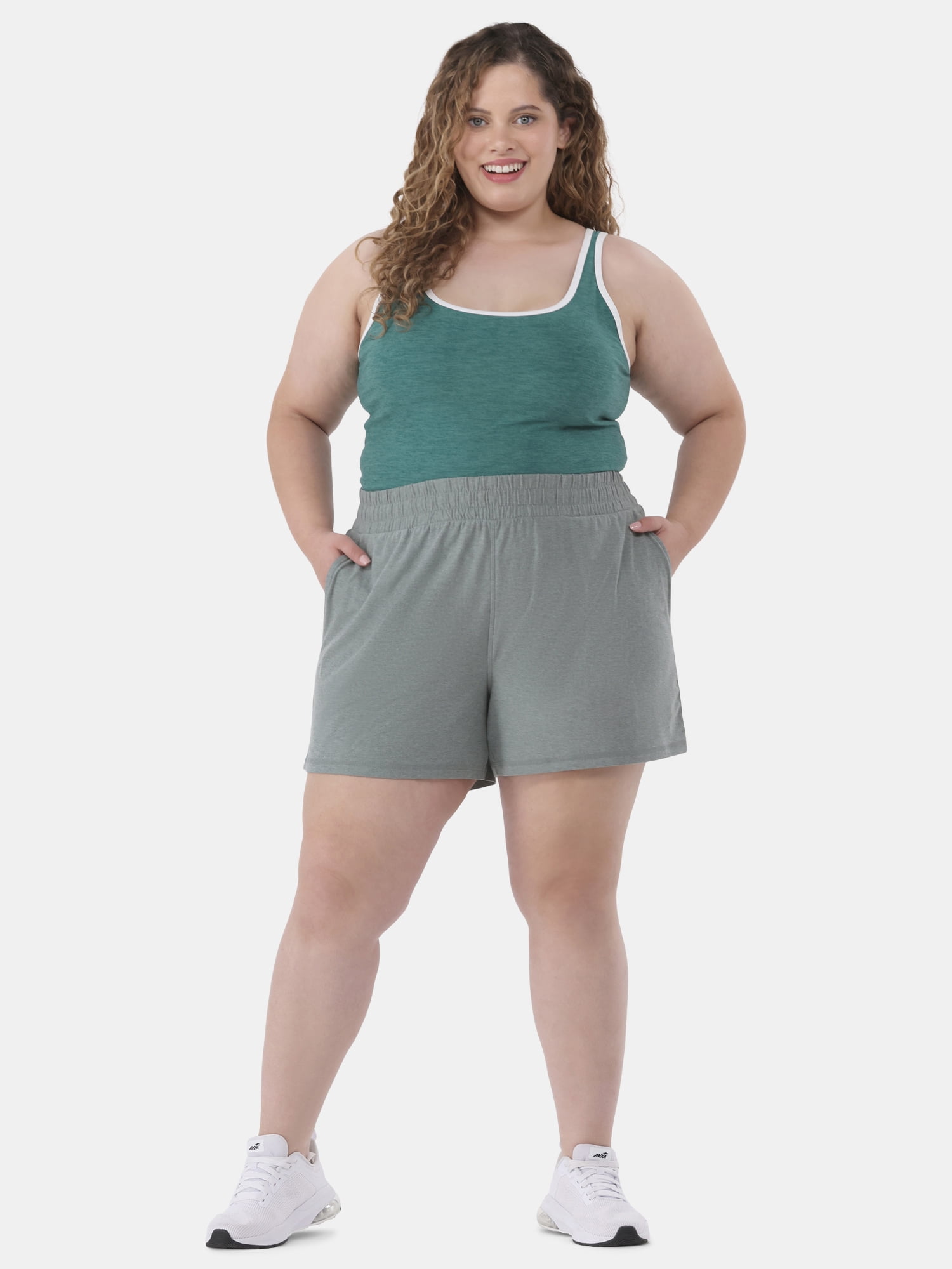 Athletic Works Women's and Women’s Plus ButterCore Soft Performance Gym Shorts, Available in 1, 2 and 5-Pack, Sizes XS-4X