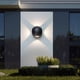 thumbnail image 4 of Aplique de pared LED 12W, interior y exterior, moderno pie circular negro, estanco IP65, blanco cálido 3000K (1 unidad), 4 of 4