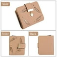 thumbnail image 4 of Women's Mini Soft Leather Bifold Wallet With ID Window Card Sleeve Coin Purse,Khaki, 4 of 8