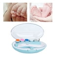thumbnail image 3 of BIMZUC 6-in-1 Electric Baby Nail Trimmer Kit Safe Infant Nail File with LED Light Whisper Quiet Motor 6 Grinding Heads Portable Manicure Pedicure Set for Newborn Toddler Adult Blue, 3 of 9