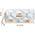 thumbnail image 2 of Pencil Case, Flower Print Pencil Case, Small Flower Pencil Pouch, Pen Pouch Portable Storage Bag, Used for Makeup Bags, Wallets, Travel, Easy to Carry (Blue), 2 of 7