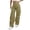 Khaki, variant on QHFBli Womens Parachute Pants Wide Leg Cargo Pants Street Trousers with Pockets