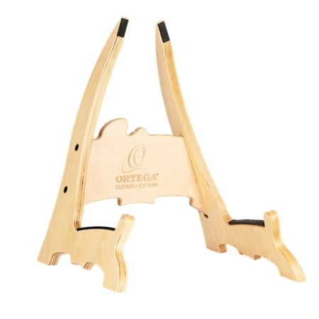 Ortega Guitars OWGS-2 Wooden Single Acoustic Guitar Stand, Birch Natural