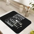 thumbnail image 3 of 18x24 Inch Large Coffee House Dish Drying Mat - Absorbent, Heat Resistant, Ideal for Shop Kitchen Countertops, Plate Tableware & Coffee Lovers, 3 of 7