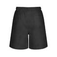 thumbnail image 5 of lcziwo Men's Gym Shorts Summer Holiday Elastic Waist Hiking Shorts with Pockets Beach Fishing Outdoor Drawstring Chino Shorts Black M, 5 of 8