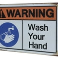 thumbnail image 2 of wash hand Sign Please Wash Your Hands Sign Safety Warning Signs Vinyl Sticker Caution Sign Safety Stickers Warning Stickers Restroom Signs Wash Hands Safety Signs, 2 of 8