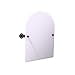 thumbnail image 3 of Pipeline Collection Frameless Arched Top Wall Mounted Tilt Mirror - Matte Black, 3 of 3