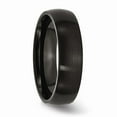thumbnail image 4 of Stainless Steel 6mm Black IP-plated Brushed Band Size: 11; for Adults and Teens; for Women and Men, 4 of 6