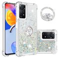 thumbnail image 1 of Funda para Xiaomi Redmi Note 11 Pro 5G/4G con Brillo Líquido Flotante, Purpurina, Parachoques y Anillo Giratorio Soporte, 1 of 5