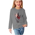 thumbnail image 3 of Rvasteizo Shirts for Girls Solid Crew Neck Long Sleeve Pullover Gentle Basic Wear, 3 of 5