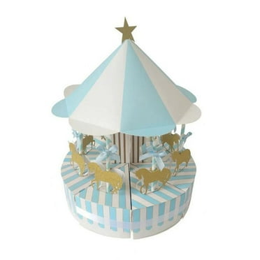 Acahhotxx Delicate Carousels Paper Candy Box Sweet Boxes Treat Boxes Favor Box Candy Box Boxes for Wedding