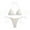 #120-White, variant on Warop Women's Printed Bikini Set, Tie-Back with Built-in Bra, No Underwire 2-Piece Swimsuit for Beach