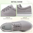 thumbnail image 5 of AOMAIS Men Fashion Canvas Sneakers Non-slip Low top Shoes Comfortable Round Toe Walking Shoes Casual Lace up Tennis Shoes(Grey US8), 5 of 9