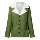 thumbnail image 3 of Pntutb moda mujer gran solapa abrigo de felpa contraste chaqueta cálida botón cárdigan abrigo Flash selecciones Pntutb Pntutb-5194, 3 of 5