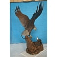 thumbnail image 6 of Nifao Eagle with nest Bronze Statue – Garden Outdoor Decor Sculpture, 36"L x 40"W x 63"H, 6 of 11