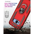 thumbnail image 5 of Samsung Galaxy S8 Phone Case, Extreme Protection Military Armor Dual Layer Protective Ring Kickstand Red, 5 of 9