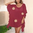 thumbnail image 2 of YABCSAZ Beach Cover Ups for Women Summer Swimsuit Crochet Swim Cover Up 2025 Swimwear Chiffon Cover Ups Tops Oversize Dress Shirts Plus Size Bathing Suit Cover Up for Women, 2 of 4