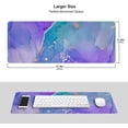 thumbnail image 5 of Marble Texture Gaming Mouse Pad XL, Extended Large Full Desk Mousepad 31.5x11.8 Inch, Waterproof Big with Stitched Edge, Non-Slip Long Keyboard Mat for Office & Home , X-Large, 5 of 6