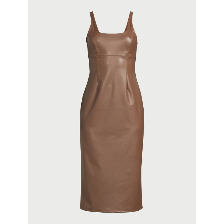 Sofia Jeans Women's Faux Leather Dress, 45