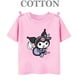 thumbnail image 3 of Camiseta Kuromi, camiseta de manga corta de algodón de verano 2024 para niños y niñas, camiseta de anime japonés Kawaii, camisetas para bebés, 3 of 5