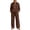 Brown|2 piece sweatsuit set for women, variant on SZJXBUY Woman Sweat Suits 2 Piece Set Fall Fashion Loose Fit Lounge Set with Pockets Collared Half Zip Long Sleeve Top Wide Leg Pant Outfits Brown,M