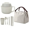 thumbnail image 3 of Juego de tazones de ramen para microondas con tapa, utensilios y bolsa térmica - Tazón grande de 33 oz, tazón pequeño de 16 oz, palillos, cuchara, tenedor - Material de fibra de paja - Kit de comida, 3 of 7