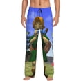 thumbnail image 2 of Lsque Pikmin Print Men's Pajama Pants, Lounge Pant - Comfortable Home Wear,Elastic Waistband, Stylish Design-Large, 2 of 9