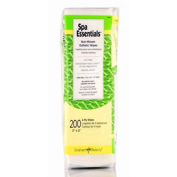 Toallitas Graham Beauty Spa Essentials, no tejidas, 2 x 2 cm
