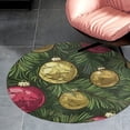 thumbnail image 4 of Christmas Balls Colorful Round Carpet Circle Rug Outdoor Patio Area Rug Washable Large Area Rugs Hallway Room Decor Fitness Mats, 4 of 8