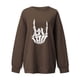 thumbnail image 4 of Sudadera Para Mujer Moda Impreso Blusa Suelta de Manga Larga Cuello Redondo Tops Casuales Sudaderas Con Capucha Odeerbi ODB129843, 4 of 5