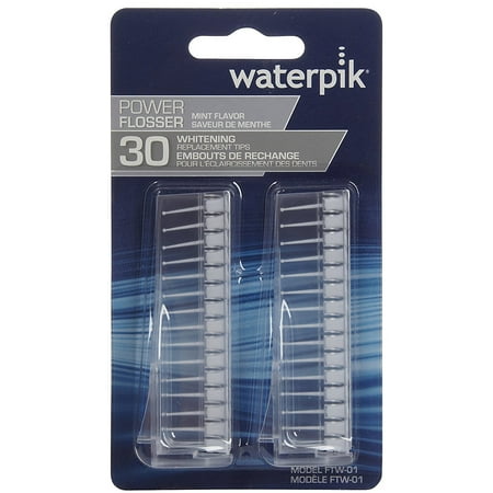 Water Pik Power Flosser Whitening Replacement Tips - 2 pk, Replacement Tips for All Waterpik Flossers By Waterpik From