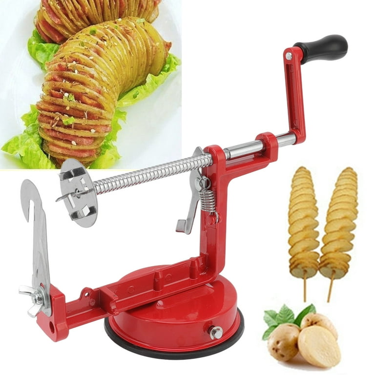 Silver Stainless Steel Manual Spiral Potato Cutter, For Kitchen