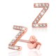 thumbnail image 1 of Pendientes Silvora Shiny Letter Initial para mujer Plata esterlina Circonita cúbica, 1 of 8