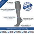 thumbnail image 4 of 6 Pairs Copper Compression Socks for Women & Men Circulation 15-20 mmHg - Better Blood Flow, Swelling , Best Support for Medical, Running, Nursing, 4 of 5