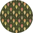 thumbnail image 1 of Ahgly Company Machine Washable Indoor Round Transitional Chocolate Brown Area Rugs, 7' Round, 1 of 7