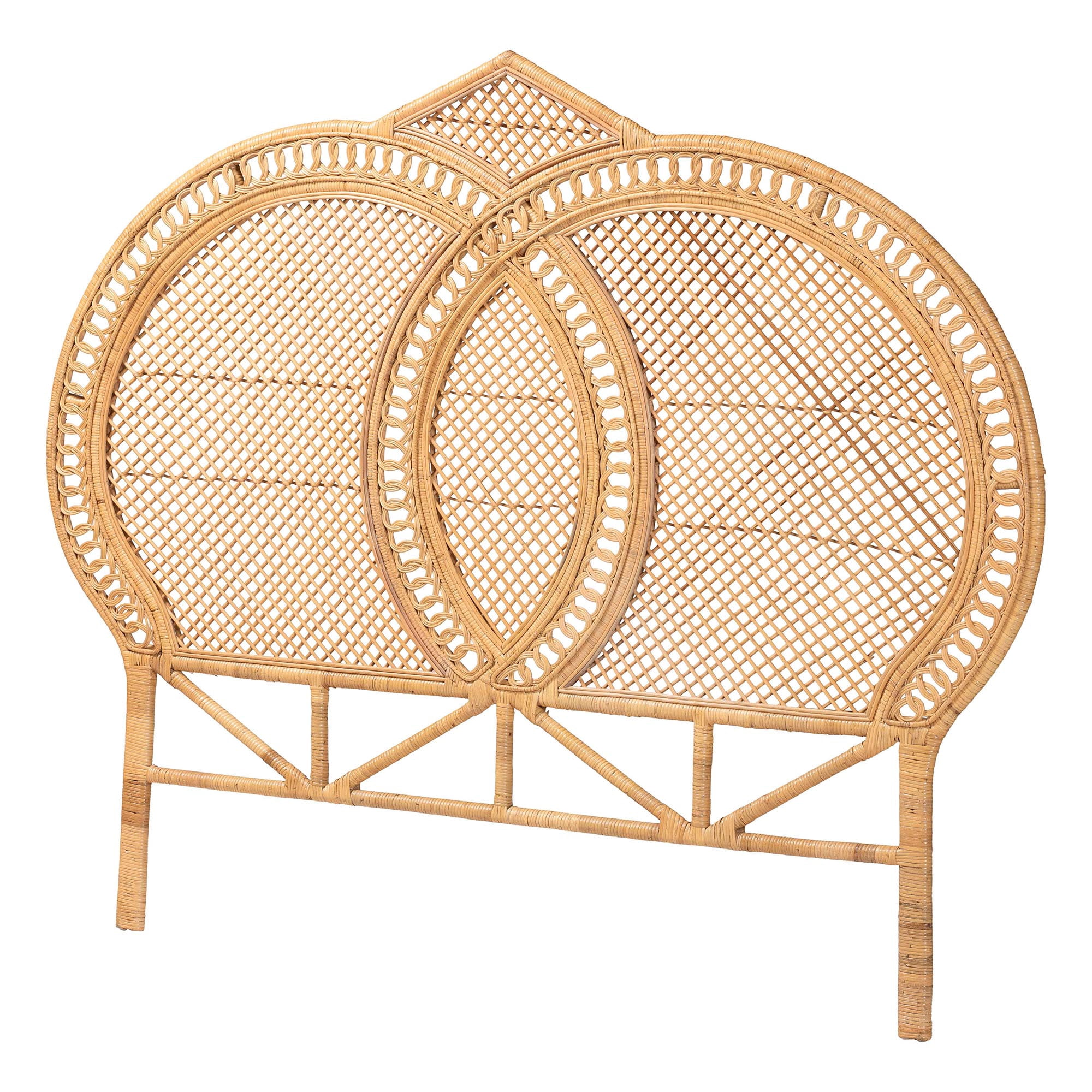 bali & pari Nerita Boho Standalone Headboard, Queen, Light Honey
