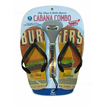 Wembley Men Cabana Combo Flip Flops & Bottle Opener X-Large (The Best Flip Flops)