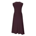 thumbnail image 7 of Women's Elegant Solid Color Sleeveless Cocktail Dresses Casual Basic Asymmetric Hem Dresses Semi Formal A Line Dresses, 7 of 7