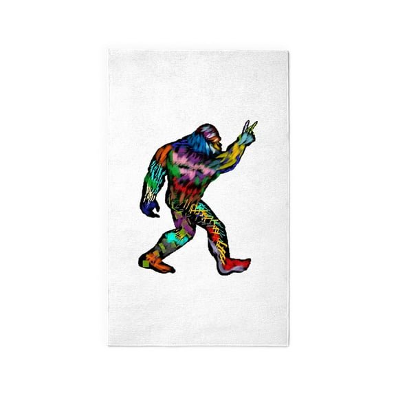 CafePress - PEACE UP Area Rug - 3'x5' Decorative Area Rug, Fabric Throw Rug