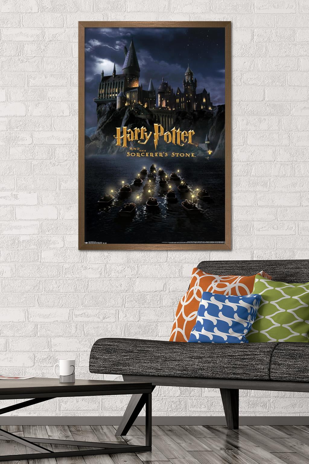 Harry Potter and the Sorcerer's Stone - Castle One Sheet Wall Poster, 22.375" x 34", Framed