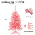 thumbnail image 2 of Mini Christmas Tree 2FT Artificial Desktop Xmas Tree for Holiday Decor 160 Branch Tips,Hot Pink, 2 of 12