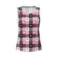 thumbnail image 4 of Lsque Heart Plaid Printed Workout Tank Tops for Women, Athletic Sports Tank Tops, Compression Sleeveless Dry Fit Shirts,Sleeveless Yoga Shirt-Medium, 4 of 9