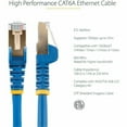 thumbnail image 4 of StarTech 25ft CAT6a Ethernet Cable - 10 Gigabit Shielded Snagless RJ45 100W PoE Patch Cord - 10GbE STP Network Cable with Strain Relief - Blue - UL, TIA (C6ASPAT25BL), 4 of 7