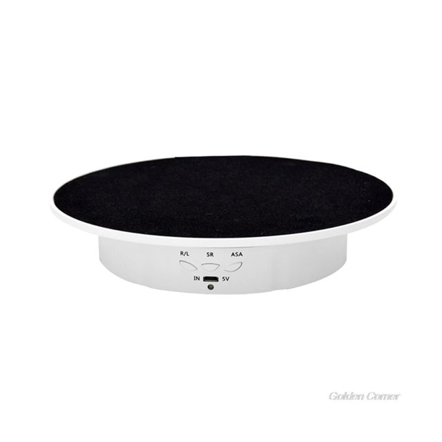 3 Speeds 20cm Intelligent Electric Rotating Display Stand Mirror Turntable Jewelry Holder Battery USB Power ,Quiet and Smooth